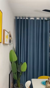 Korean Curtain Premium Quality Buttercup Grommet Durable Pure Fabric (210cm x Width 140cm)