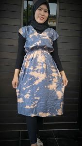 Daster Manohara V-Neck Motif TIE DYE Bali Bahan Rayon Nyaman dan Stylish