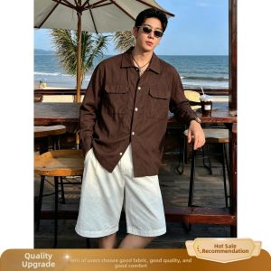 OUMULONG | Summer Lightweight and Sunproof Mens Long Sleeve Workwear Shirt