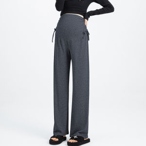 Quần Ống Rộng Ống Đứng Cho Bà Bầu Mùa Thu 2025 Quần Dài Cotton Thoải Mái Cho Bà Bầu Mặc Ngoài Trời