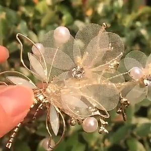 Bando Bunga Mutiara Headpiece Korea Bandana Mahkota Mutiara Pengantin Aksesoris Rambut Wanita