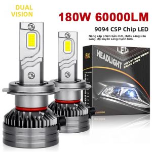 Dualvision 2 Chiếc 180W H7 H4 Đèn Pha LED 60000LM Cao Cấp 6000K 9094 CSP Chip Xi Nhan CANBUS Tương Thích Ô Tô Bóng Đèn H1 H11 9012 HIR2 H8 H9 9005 9006 HB3 HB4