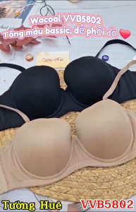 Áo lót nữ Wacoal VVB5802 áo cúp ngang tháo dây có gọng nâng nhiều