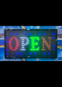 OPEN 4COLORS - RAINBOW BRIDGE LED SIGNAGE (New-Small-Large) #SIZE: W48cm & W60cm BIG #551