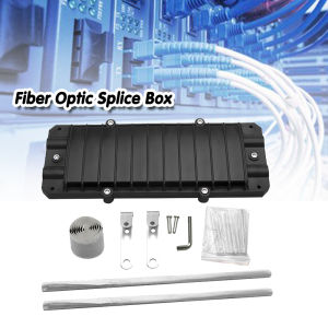 12 Core Small D-type Fiber Optic Splice Cable Splice Box 2 IN 2 OUT Horizontal Optical Fibre Splice Box