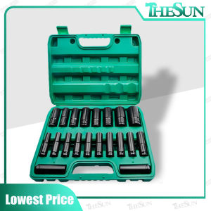 20Pcs 8-32mm 1/2 inch Drive Deep Impact Socket Set Heavy Metric Garage Tool For Wrench Adapter Hand Tool Set