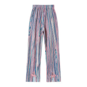 QIAONIAOGE | Casual Wide Leg Pants Womens Thin Pleated Dyeing Design High Street Style Split Long Summer Pants Draped Loose Korean Style