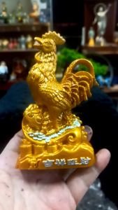 Tượng gà đắc lộc  - phong thủy bằng bột đá cao cấp. cao 12cm