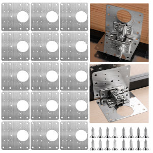 【🔥ตัวรั้งสำหรับซ่อมบานพับสแตนเลส8รูเฟอร์นิเจอร์ตู้เก็บจานโต๊ะพร้อมลิ้นชักมีรูแผ่นยึดแบน