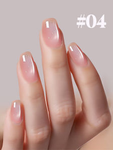 1-12pcs TC Gentle Fresh Girl Heart Nail Art Watermelon Pink Ice Transparent Litchi Bubble Glass Beads Cat Eye Gel Nail Polish