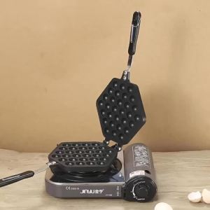 Bubble Waffle Maker Pan Double Sided Cooking Baking Tool Egg Waffle Maker for Lunch Snack Stand Commercial Cafe Breakfast