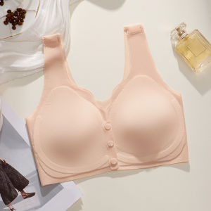 Miiow | Maternity Nursing Underwear Womens Thin Breathable Front Button Postpartum Milk Feeding Bra Reduced Size Visual Effect Support