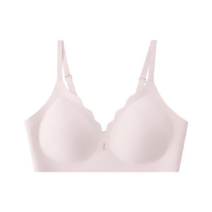 LUCKMEEY | seamless bra Seamless Pink Nude Thin Gathering Full Coverage Smoothing And Supportive Bra
