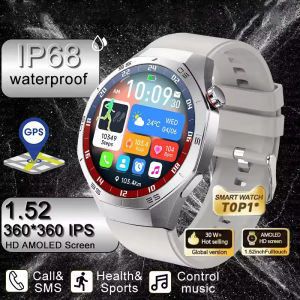 Men Smart Watch AMOLED Screen Wireless Call All-day Heart Rate Monitoring Smartwatch 100+ Sports Modes Waterproof Fitness Clock