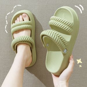 Two-Way Slip-on Slippers Womens Summer Outwear Outdoor Heel Indoor Home Thick Sole Beach Womens Sandals