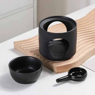 3 in 1 Tranquilize Essential Oil Furnace Burner Spa Yoga Candel Heating Censer with The Candle Tray for Home Decor Ornaments