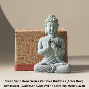 JISU | Decorative Micro Landscape Qingsha Stone Buddha Figurine