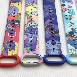 Penghantaran dari China [2025] Stitch Printed Wristband Serasi dengan Xiaomi 34567 Generasi NFC Gelang Gelang Gelang Sejagat 3.8