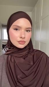New Liquid Jersey Hijab Scarf for Women Headscarf Shimmer Imitation Silk Scarf Solid Shawl Wraps Muslim Headband Turban 170*60cm