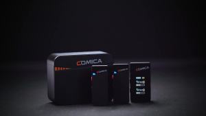 COMICA Vimo C Hands-free Wireless Lavalier Microphone with Noise Cancellation Safety Mode Dual Wireless Lapel Microphone with Charging Case for iPhone Android Gopro Dji Action Camera and DSLR Cameras Laptop PC for Vlogging Interviewing