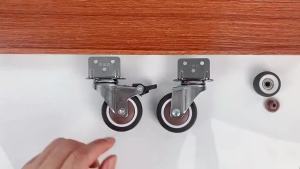 4Pcs Heavy Duty L Type Furniture Caster 1-2 Inch Universal 360° Swivel Mute Soft Rubber Wheel Baby Crib Bed Side Mounted Wheels