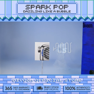 DIVOOM Spark-Pop Dazzling Like A Bubble Bluetooth Speaker Semi-Sectional Styles 5 Hours+ Playback Time 16-Core Single Passive Speaker - Knight Blue