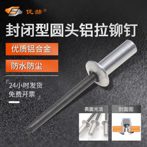 Waterproof Aluminum Alloy Closed Blind Rivet Nail Core Extractor GB12615.1 Type Rivet Fastener Hardware Tools Uhe Brand
