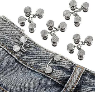 1/2/4 Pairs Jeans Button TightenerPant Waist Tightener Button Pins for Jeans Button for Jeans to Make Smaller Waist Tightener