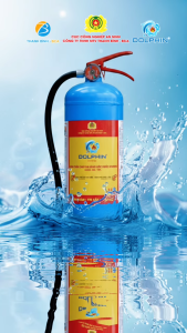Bình Chữa Cháy Mini Cho Xe Hơi 1L Dolphin– Gốc Nước An Toàn Tem Kiểm Định (Xử Lý Chập Điện Cháy Xe)