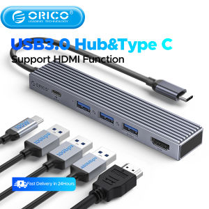 ORICO 10Gbps 4K6 USB3.2 0Hz ฮับ USB C แท่นวางมือถือ HDMI-Compatible PD 100W อุปกรณ์เสริมสำหรับอะแดปเตอร์สำหรับแล็ปท็อป