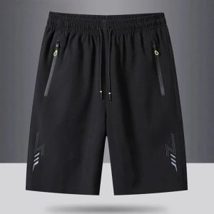 Summer Mens Sport Shorts Cool Sportswear Running Shorts Casual Bottoms Gym Fitness Training Jogging Short Pants Men Black Gray