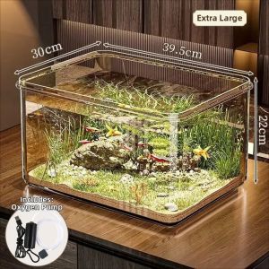 Silent Oxygen Pump for Fish Tank Built-in Water Circulation and Purification