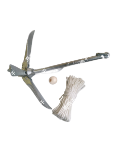 Foldable Iron Anchor for Fishing Boats Durable Galvanized Anti-Rust Corrosion Carbon Steel Special Stop Boat Solid Rubber Boat