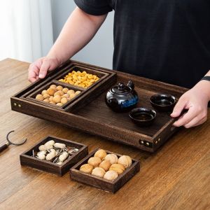 Bộ Đồ Trà Bằng Gỗ Trái Cây Và Bánh Khiêu Vũ Trưa Chiều Bánh Kẹo Snack Bánh Kẹo Trà Nấu Tại Bàn Phụ Kiện Bát Đựng Trái Cây