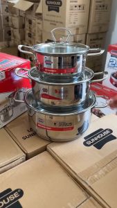 BỘ NỒI INOX 5 ĐÁY CAO CẤP SUNHOUSE SHG788 - FULLBOX