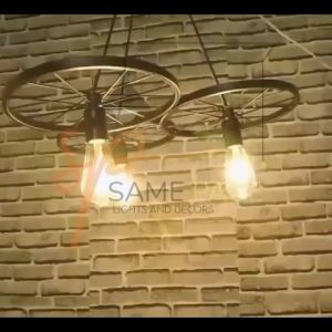 American 1/3/6 Chandelier Retro Industrial Iron Wheel Pendant Light for Dining Loft Hanging Lights Restaurant Bar Decorative Lighting