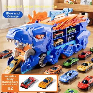 BABYSHOME | Birthday Gift For 3-6 Year Olds Dinosaur Themed Track Slide Ejection Alloy Toy Car