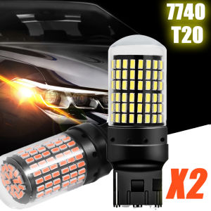 【WOKEN】2pcs Car LED Turn Signal 7440 T20 DC12V W21W WY21W 144 Lamp Beads Super Bright Motorcycle Truck Universal Brake Light/Reversing Light/Car Tail Light