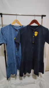 Rara Mini Dress Jeans Rempel Wanita Terbaru