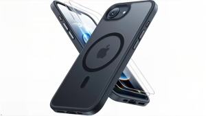 Ốp Điện Thoại iPhone 17e/16e Trong Suốt Mờ Chống Sốc Chất Liệu Acrylic Đen