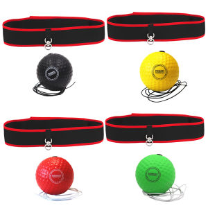Boxing Training Ball Head-mounted PU Punch Ball with Adjustable Headband React Reflex Ball for Boxing MMA for Adult/Kids