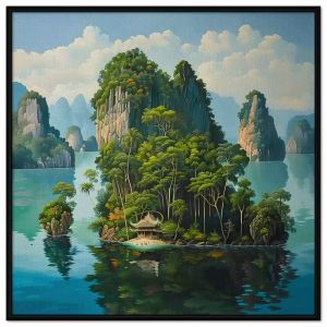 Tranh sơn dầu phong cảnh biển đảo quê hương tranh treo tườngdán tường trang trí decor phòng khách phòng ngủ.CGI-604