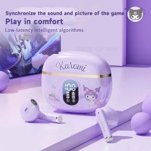Sanrio | Sanrio TWS Earbuds BL48 Kuromi Bluetooth Earphones Cinnamoroll Wireless Headset Hello Kitty Sport Noise Reduction Game Headphone