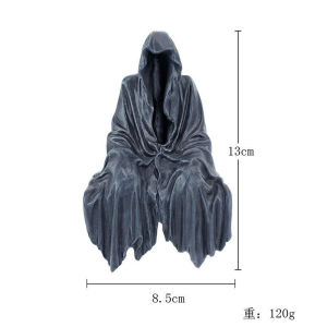 Gothic Dark Wind KSU Lu Devil Black Robe Monk Statue Satan Sitting Sculpture Resin Decoration Statue