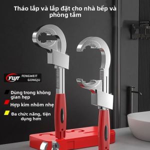 Feng Witt Cờ Lê Đa Năng Có Thể Điều Chỉnh Đa Chức Năng Cho Vòi Chậu Rửa Lắp Đặt Ống Nước Trong Phòng Tắm Thép Crom-Vanadi