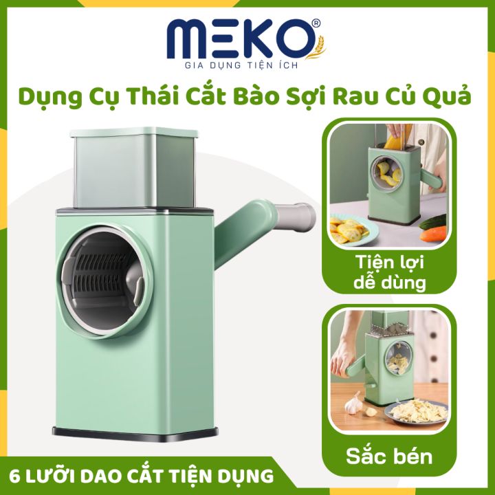 Máy Thái Lát Rau Củ Quả - Máy Bào Sợi Cắt Củ Quả Đa Năng Kèm 6 Lưỡi Dao ...