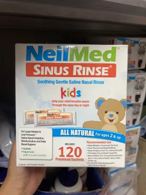 Muối rửa mũi neilmed kids 120 gói Hàng Mỹ kèm bill