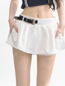 SHAOYEYAN | American Spicy Girl Style A-line Skirt White