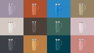 TYESO 900ml/1200ml Carcup (Khaki) Coffee Vacuum Insulated Stainless Steel Tumbler Drinking Flask
