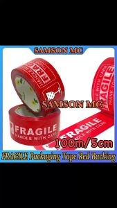 1 Pcs FRAGILE Packaging Red Backing Tape 100M x 5CM/2" Fragile Print Tapes Warning Packing Shipping Label Packaging Tape